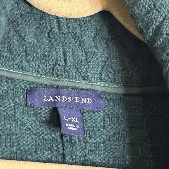 Lands’end Green Sweater Cape - Picture 12 of 12